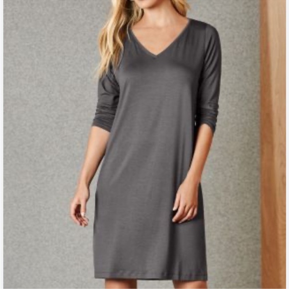 Eileen Fisher Dresses & Skirts - NWT Eileen Fisher ASH V NK SHIFT DRESS Viscose Jersey gray size SP